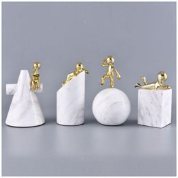 Decorative Objects & Figurines Natural Marble Crafts Ornaments Modern Light Luxury Living Room TV Cabinet Study El Decorations