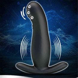 NXY Vibrators Sex Shop New 4 Speed Finger Peristaltic Prostate Massage Anal Plug Gay Butt Dildo Vibrator Toys For Men And Women 1125