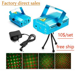 led disco dj party laser lights Canada - Mini LED Laser Projector Christmas Decorations Laser Disco Light Laser Light Dj Voice-activated DJ Disco Xmas Party Club Light