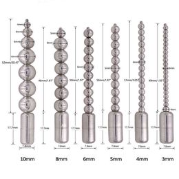 NXY Adult toys Stainless Steel Urethral Beads Penis Dilator Insert Sounding Rod Sex Toys For Men Masturbators Urethral Sound Torture Penis Plug 1202 1202