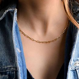 Pendant Necklaces Punk K- Fashion Personality Thick Chain Choker Necklace Design Clavicle For Women Girls Jewellery LN058