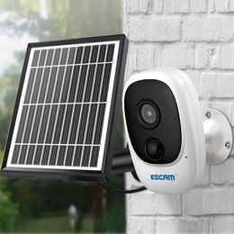 ESCAM G08 1080P Wireless Battery Rechargeable PIR IP Camera Solar Panel Audio Card Cloud Storage Security Video Recorder - Camera+Solar Pane