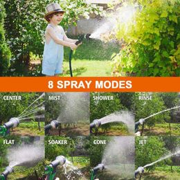 Watering Equipments Garden Hose Nozzle Guns Convenient And Practical Spray High Pressure Water Sprinkler With 8 Patterns Faucet Parts