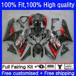 Injection Mould Fairings For SUZUKI GSX-R1000 GSXR1000 K5 Dark red blk 2005-2006 Bodywork 26No.15 GSXR 1000 CC 1000CC 05 06 GSXR-1000 2005 2006 Motorcycle OEM Bodys