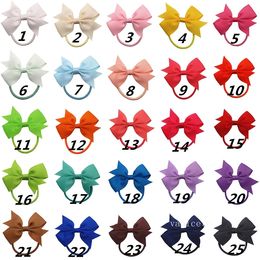 Party Favour Children's Jewellery Bow loop solid Colour hair circle lovely baby headdress hairs ornament T2I52536