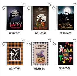 30*45cm Halloween Garden Flags Pumpkin Ghost Party Home Decor Outdoor Polyester Double-sided hanging flag Easter Independence Day Thanksgiving can be customized