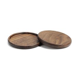 Black walnut wooden coaster Retro Insulation Cup Mat Household Square Round Coaster Insulation pads Free Shipping