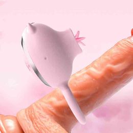 NXY Vibrators Tongue Licking Penis Ring Sucking Vibrator g Spot Clitoral Stimulator Female Masturbator Male Massager Sex Toy for Woman and Man 0104