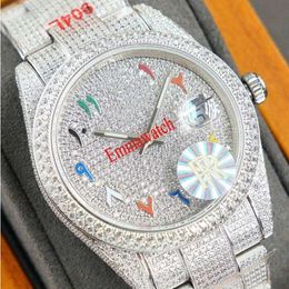 Designer Watch Types Black dial Silver Diamonds Watch Sapphire glass ETA Mechanical self-winding Men Luxury Full Iced Out Zircon Watches with box