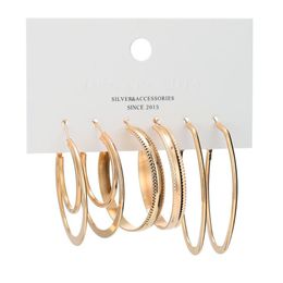 Hoop & Huggie Big Gold Earrings Set For Women 2021 Trendy Circle Earring Charms Minimalist Jewelry Orecchini Donna Cerchio