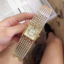 Top Brand quartz Watch for Women Girl crystal style dial metal steel band wrist Watches GS31