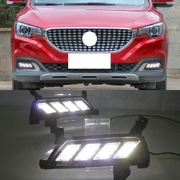 1Pair Car LED DRL Daytime Running Lights Turn signal lamp For MG ZS 2017 2018 2019 Fog Lamp Covers