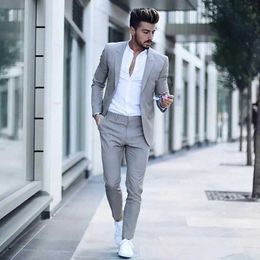 (Jacket+Pants) 2021 Casual Fashion Luxurious Business Men Suits for Wedding Suits Man Tuxedos Slim Fit Peak Lapel Pink Men Suits X0909