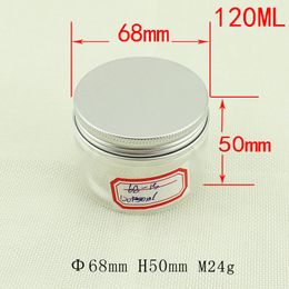 120ML Transparent Clear Packing Bottles with Aluminium Lid Empty Food Honey Storage Jar Cosmetic Make Up Cream Container Pot