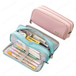 Simple Large Capacity Pencil Case Stationery Box Junior High School Student Multifunctional Pencil Bag