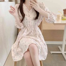 Plus Size Floral Print Summer Dress Evening Long Vintage es Oversize Short Sleeve Beach Women Robe Vestido Prom 210623