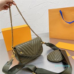 Designer- Classic Fashion Shoulder Bags Handbags Ladies Luxurys Women Genuine Leather Mobile Phone Purse Metal Chain Flap Cross Body Wallet
