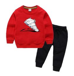 girl garments UK - 2021 Baby sweater Clothing Sets Children's Garment Autumn And Winter New Pattern Male Girl Sweater Suit childrens 2-8 years jacket coat