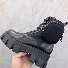 Women Designers Rois Boots Ankle Martin Boots and Boot military inspired combat boots nylon bouch attached to the ankle with bags 2021