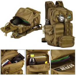 Hot Men Outdoor 3P Tactical Backpack 900D Waterproof Army Shoulder Military hunting camping Women Multi-purpose Molle Sports Bag Y0721