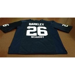 001 #26 White Navy Saquon Barkley Penn State Nittany Lion Alumni College Jersey or custom any name or number jersey