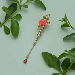 Syringe Metal chain Brooch Funny Flower Enamel Pin Women Badge Doctor Nurse Gift Jewelry for MD Medical Student