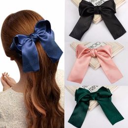 NEW Korean Fashion Big Bow Hairpin Versatile Lady Hair Accessories Satin Trendy Casual Ribbon Hair Clip