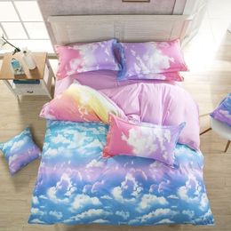 New Style Fashion Style Cloud Bedding Set Queen/Full/Twin Size Bed Linen Set 4pcs Bedding Set Sale Duvet Cover Queen Y200417