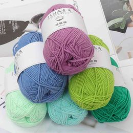 1PC Milk Cotton 4 Strands Baby Line Diy Doll Cotton Thread Crochet Baby Wool Y211129