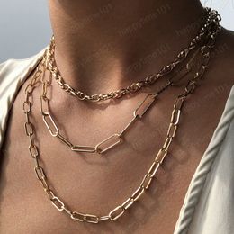 Thick Chain Necklace For Women Multilayer Vintage Choker Collar Fashion Jewellery Wholesale