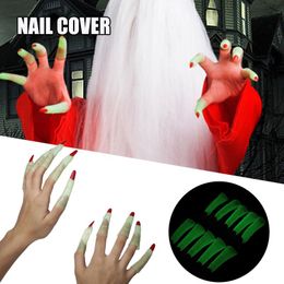 Party Decoration 10 PCS Glow In The Dark Witch Nail Luminous Halloween Supplies Props For Women And Men Uacr Event Part