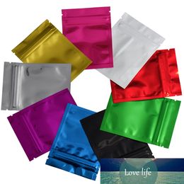 100Pcs/Lot Glossy Mylar Foil Bag Self Seal Tear Notch Reusable Reclosable Food Snack Candy Storage Packaging Pouches