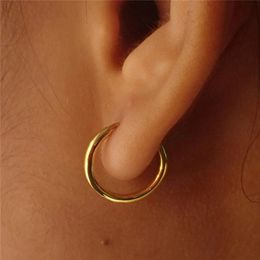 14K Filled Hoops 20mm 30mm 40mm Circle Jewelry Minimalism Brincos Vintage Pendientes Oorbellen Boho Gold Earrings