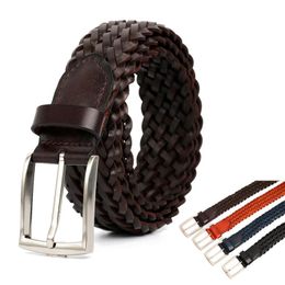 Belts Spot Genuine Leather Men's Belt Head Layer Needle Buckle Knitting Pants One Piece Hai