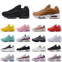 mens runing UK - Fashion men women Wheat Runing Shoes Triple White Black Neon Worldwide womens Ghost Plant Color mens trainer