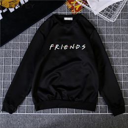 LERFEY Autumn Winter Womens Letters FRIENDS Print Long Sleeve Sweatshirts Ladies Casual Loose Pullover Jumper Tops Clothes LJ201103