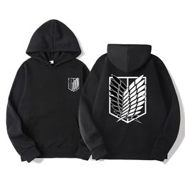 Attack on Titan Men's Hoodie Anime Hoodies Men Women Streetwear Pullover Harajuku Hoodies Sweatshirt Clothes Y0809