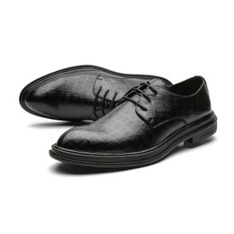 Totems Mens Oxford Leather Shoes Business Wedding Shoes Big Size Dress Suit Shoes Morden Easy Matching Height Increased