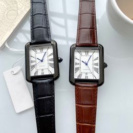 New Minimalist Numerals Men Watches Roman Geometric rectangular Wristwatch Male Stainless steel Automatic Mechanical clock 40mm