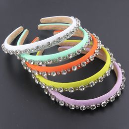 fashion Korean milk silk fabric with rhinestones personality girl hair band street photography headbands