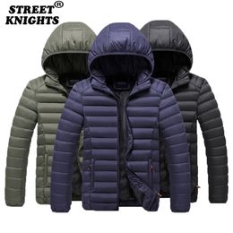 Men Winter Casual Warm Thick Waterproof Jacket Parkas Men Outwear Fashion Pockets Windproof Hat Parka Jacket 210927