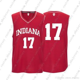 Cheap Custom Indiana Hoosiers NCAA #17 Red Basketball Jersey Personality stitching custom any name number XS-5XL