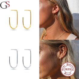 ladies sterling silver earrings Canada - Stud GS 2021 Fashion Jewelry Ladies' Earrings Irregular U-shape For Women 925 Sterling Silver Piercing Support Reseller