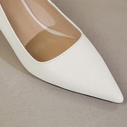 Womens genuine leather slip-on high heels pointed toe elegant ladies soft comfortable evening dress pumps thin hieels shoes hot