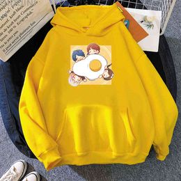 Hoodie Women Anime Hot Wonder Egg Priority Printed Kawaii Clothing Aesthetic Korean Tops Cute Oversized Sweatshirt Female Casual Y0820