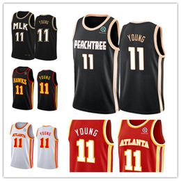 Trae 11 Young Basketball Jerseys De'andre 12 Hunter