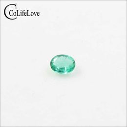 Real 4mm * 5mm Oval Cut Emerald Loose Gemstone for Wedding Ring Natural Emerald Loose Stone H1015