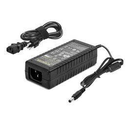 50pcs AC DC Power Supply 12V 4A Adapter 48W Charger For 5050 3528 LED Rigid Strip Light Display LCD Monitor + Power cord With IC