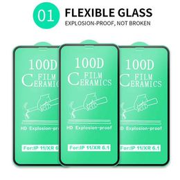 Soft Ceramic Screen Protector Tempered Glass for Iphone 14 13 12 Pro Max 11 X XS XR 8 7 6s Plus Full Glue Cover Protective Film