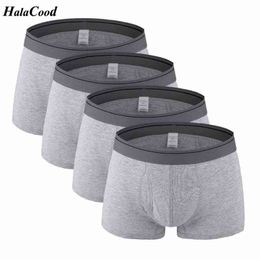 4Pcs/Lot New Quality Men's Boxer Shorts Cotton Popular Brand Fashion Sexy Man Underwear Male Underpant Mr Large Size Fat Panties H1214